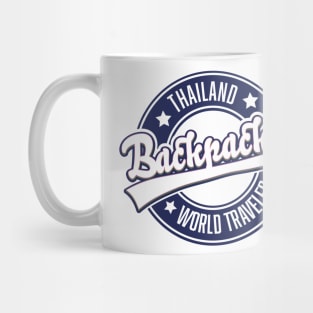 Thailand Backpacker world traveler logo Mug